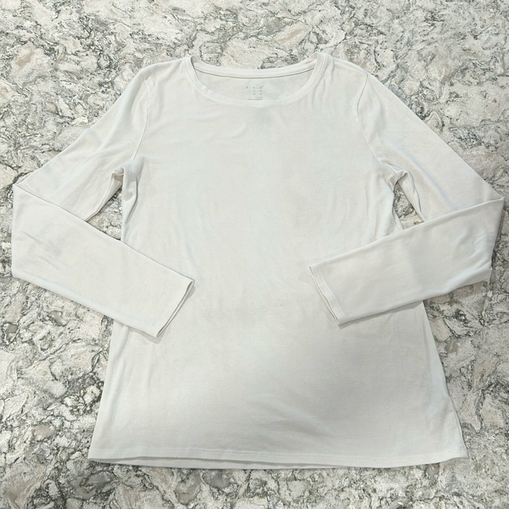 White Long Sleeve Tee